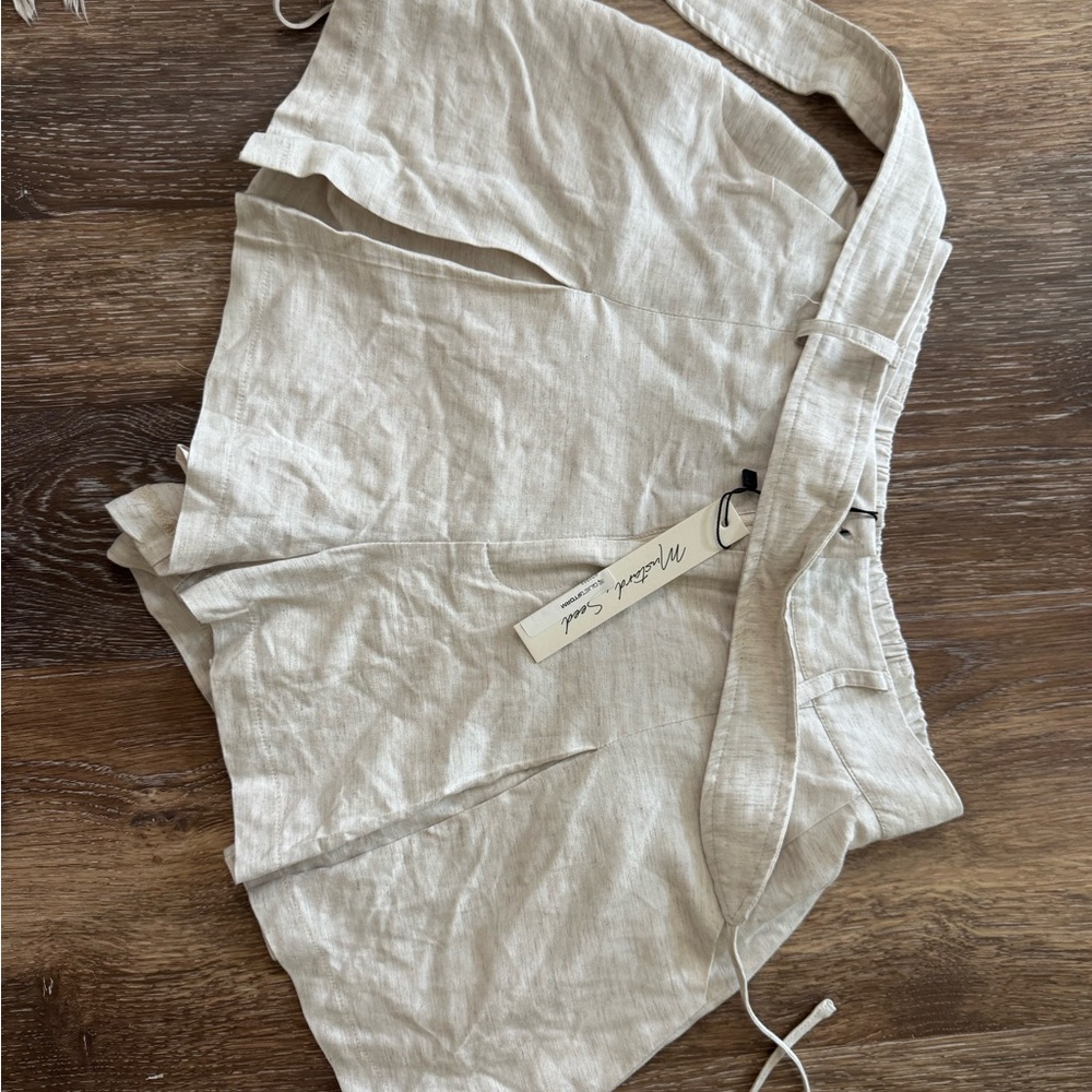 Mustard Seed Light Tan Wrap Skort